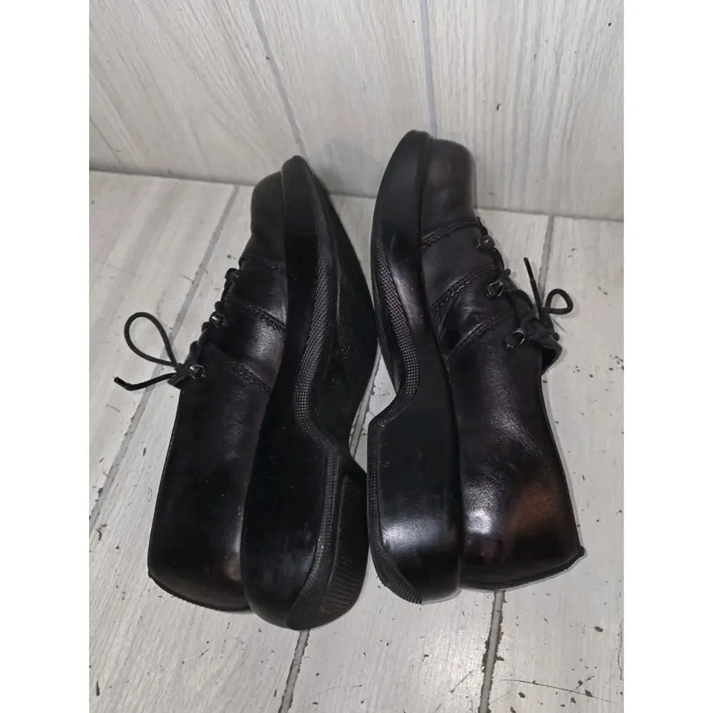Vtg 90s Dansko Janika Platform Oxford Comfort Shoe Chunky Lug Sole Leather 9 Y2K